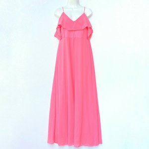 New Pink Blush Maternity Dress Maxi Cold Shoulder